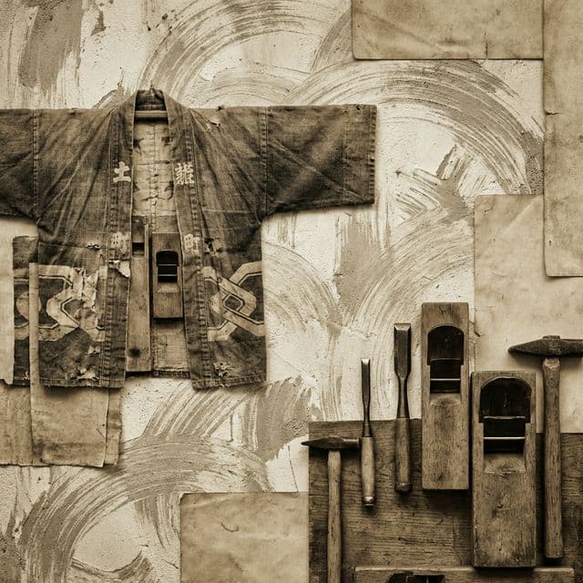 宮本工務店の鳶職人が法被を着て作業する様子